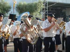 Filarmonique de Sert lors de la procession de Sra dos Remdios - proche de Sert