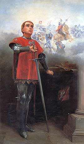 D. Nuno lvares Pereira. 1904, huile sur toile, 260 x 160 cm